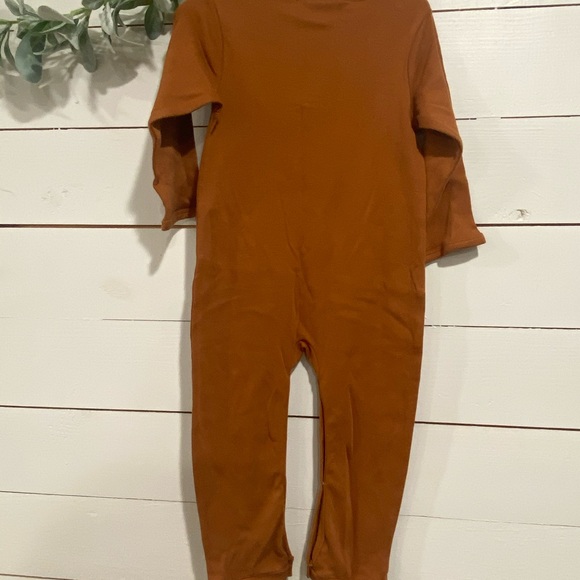 NWOT Brown Cotton Longall Bodysuit 2T - Picture 3 of 3